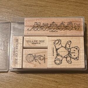 Stampin' Up! Teddy & Train Wooden Stamp Set